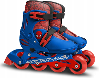 Kolieskové korčule Stamp Spiderman, veľkosť 30-33, modrá a červená